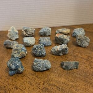 Blue Apatite Raw/Rough Lot Of 16 Pcs 764 gms Various Sizes